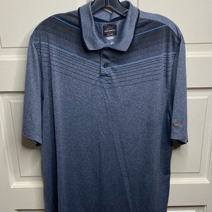 Greg Norman for Tasso Elba Play Dry Size Large Color Static Blue with strips